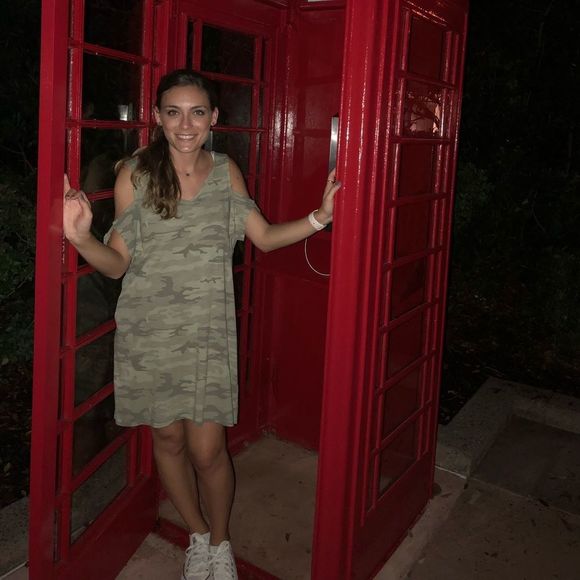 Dresses & Skirts - Camo Cold Shoulder T-Shirt Dress